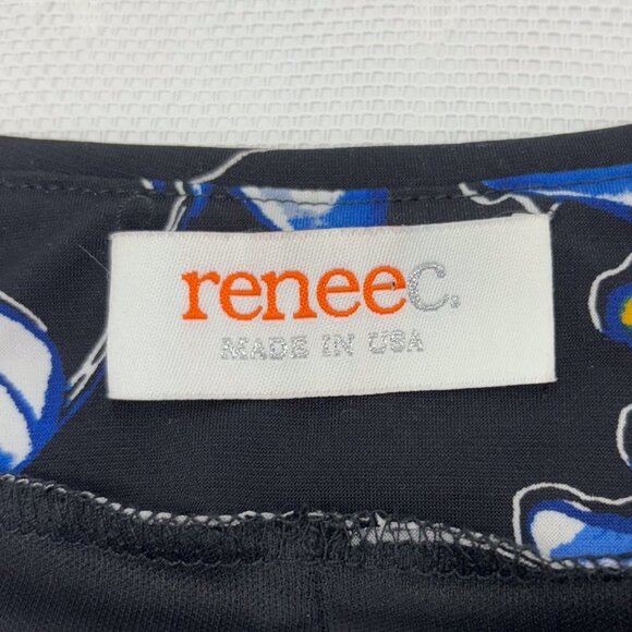 Renee C. Women's Floral Mini Skirt Double Lined with Stretch - Picture 4 of 11